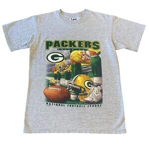 90s Lee Sport Green Bay Packers Player Graphic T Shirt Kids - M